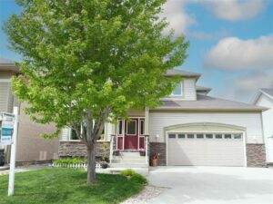 Front view of lakeview 4-bedroom Bridgwater Forest home at 108 Lake Forest Road, Winnipeg